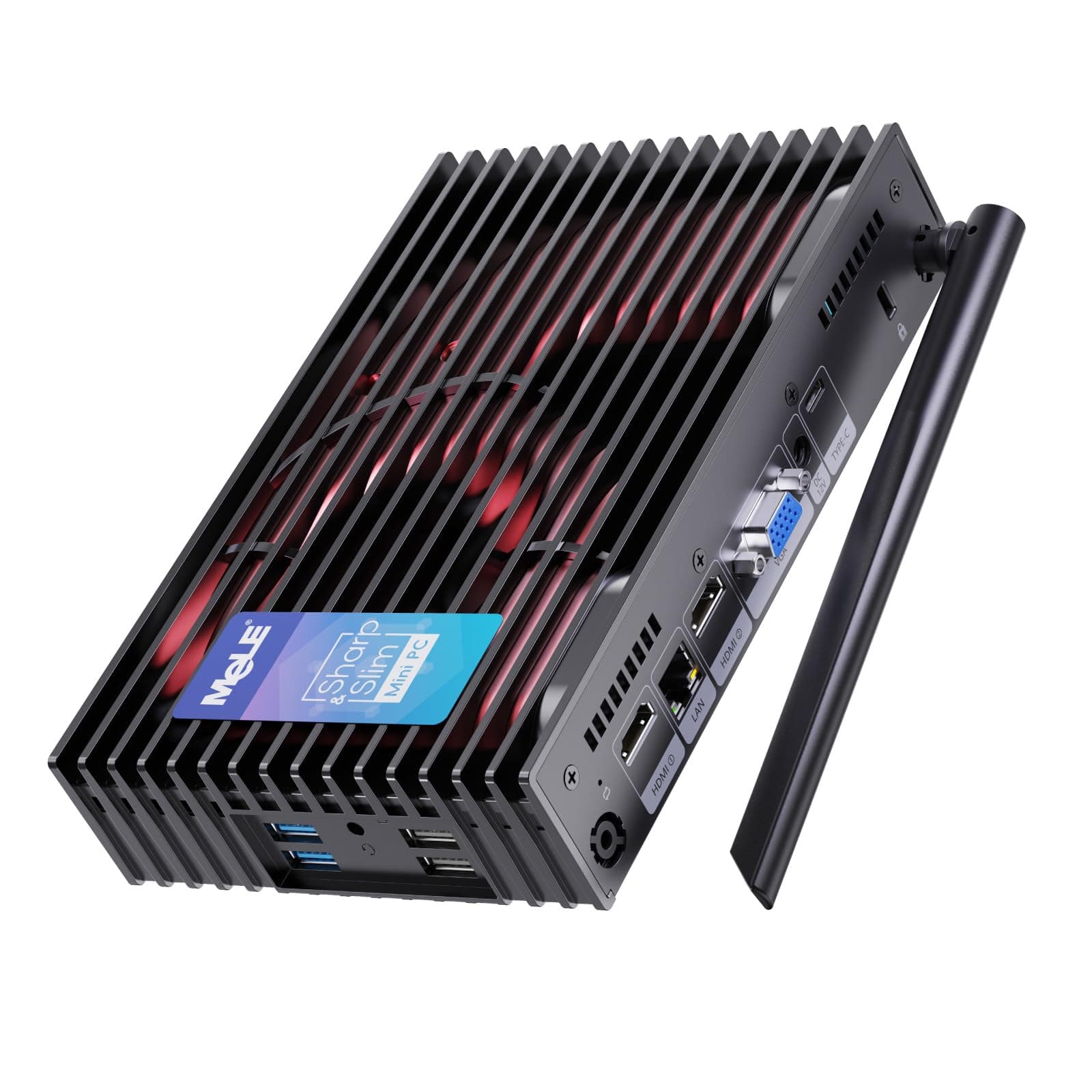 Mini PC Fanless PCG35HD N5105 Windows 11 Pro Micro Computer 8GB 128GB Small Desktop Server Three Monitor 4K WiFi5 Gigabit Ethernet BT5.2 PXE Unlock BIOS Auto Power on Industrial IoT Business