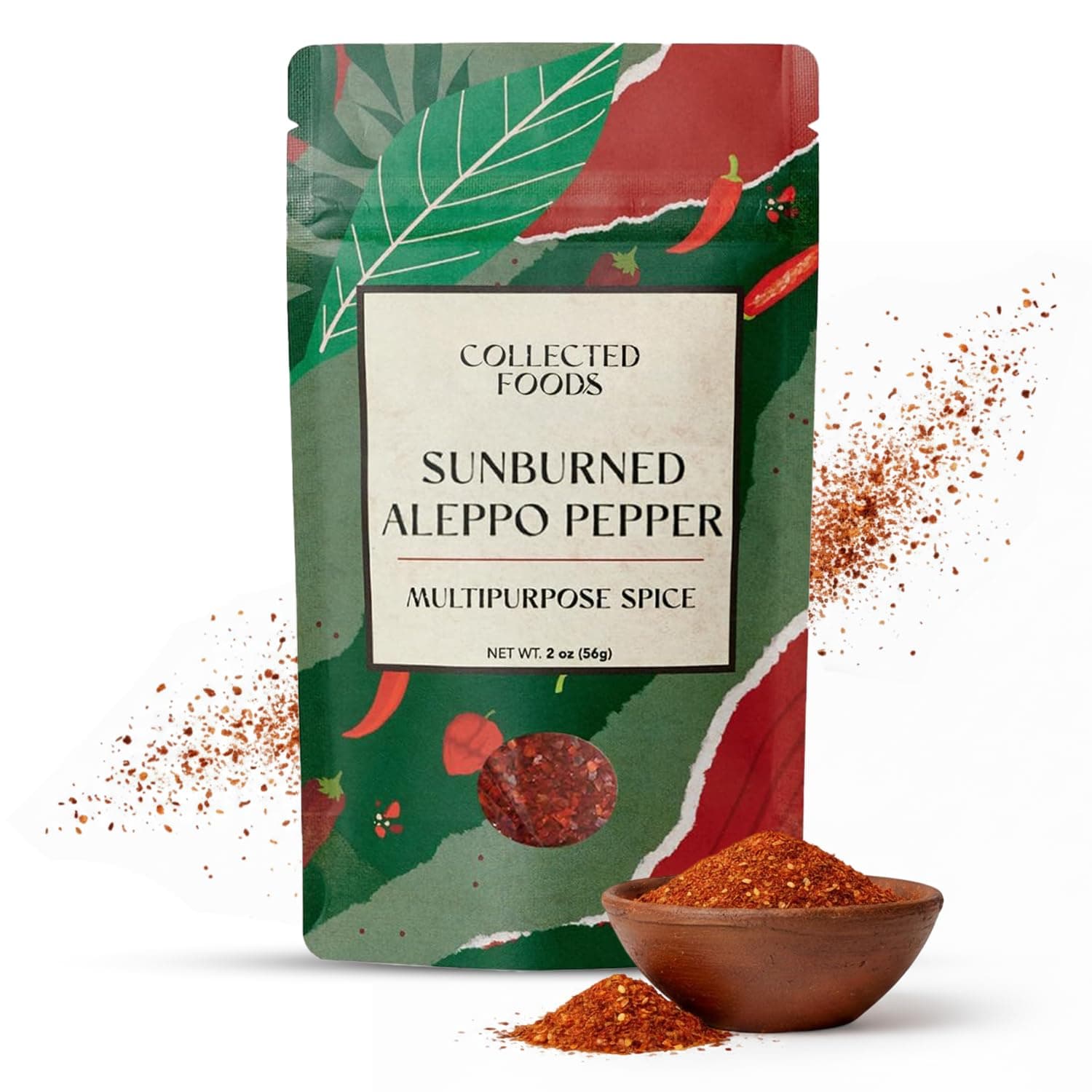Premium Aleppo Pepper Flakes, Naturally Sun-Dried, Small Batch Spice for Smoky Flavor & Balanced Heat, Gourmet Alternative to Red Chili & Red Pepper, 2oz