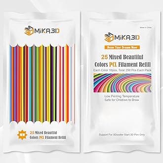 25 Colors PCL 3D Pen Filament Refill for 3Doodler Start+ 3D Pen, Low Print Te...