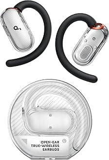 soundcore V40i by Anker, Open-Ear Headphones, Crystal Clear Design, 4 Adjustable Positions for Every Ear Size, Richer Bass, IP55, 21-Hour Playtime, AI Clear Calls, Bluetooth 5.4, App Control