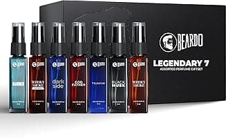 Legendary 7 Assorted Perfume Gift Set for Men 7X8ml with Long Lasting Fragrances | Travel Pack with Mariner Whisky Smoke Dark Side God Father Tsunami & Black Musk | Rakhi Gift for Brother | Gift for boyfriend | Gift for Men | Gift for Brother