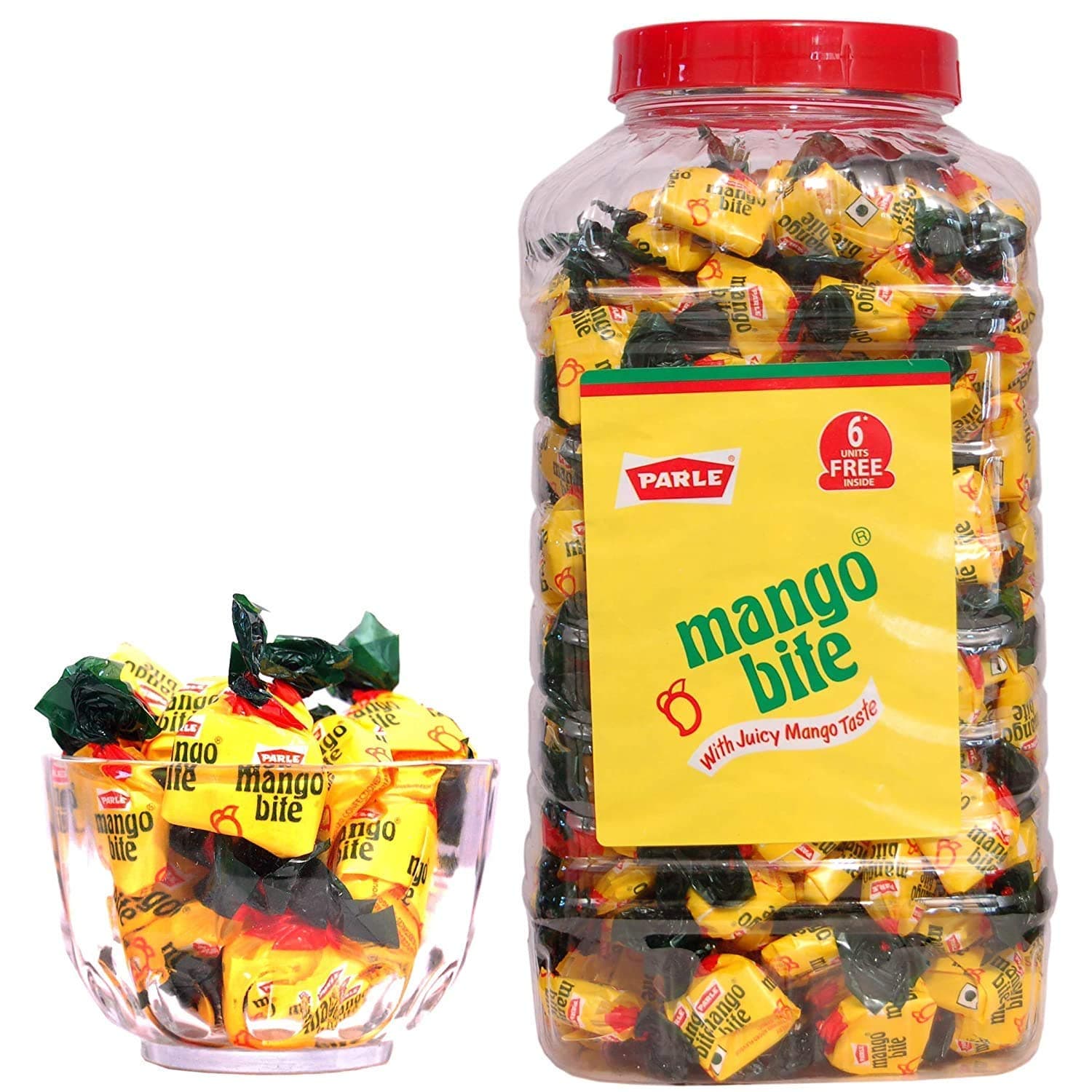 VXI Parle Mango bite with Juicy Mango Taste Mango Toffee 300+ Candy in 1 Jar