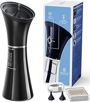 KAUGIC Upgraded Ear Wax Removal with One-Piece Waste Tank, Safe Cleaner with Water Temperature Sensor, Effective Ear Irrigation Kit, IPX7, FSA-HSA-Eligible, Black