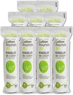 Delon 100% Cotton Rounds, New and Improved Premium Quality Softer Edges, 9x100 Count
