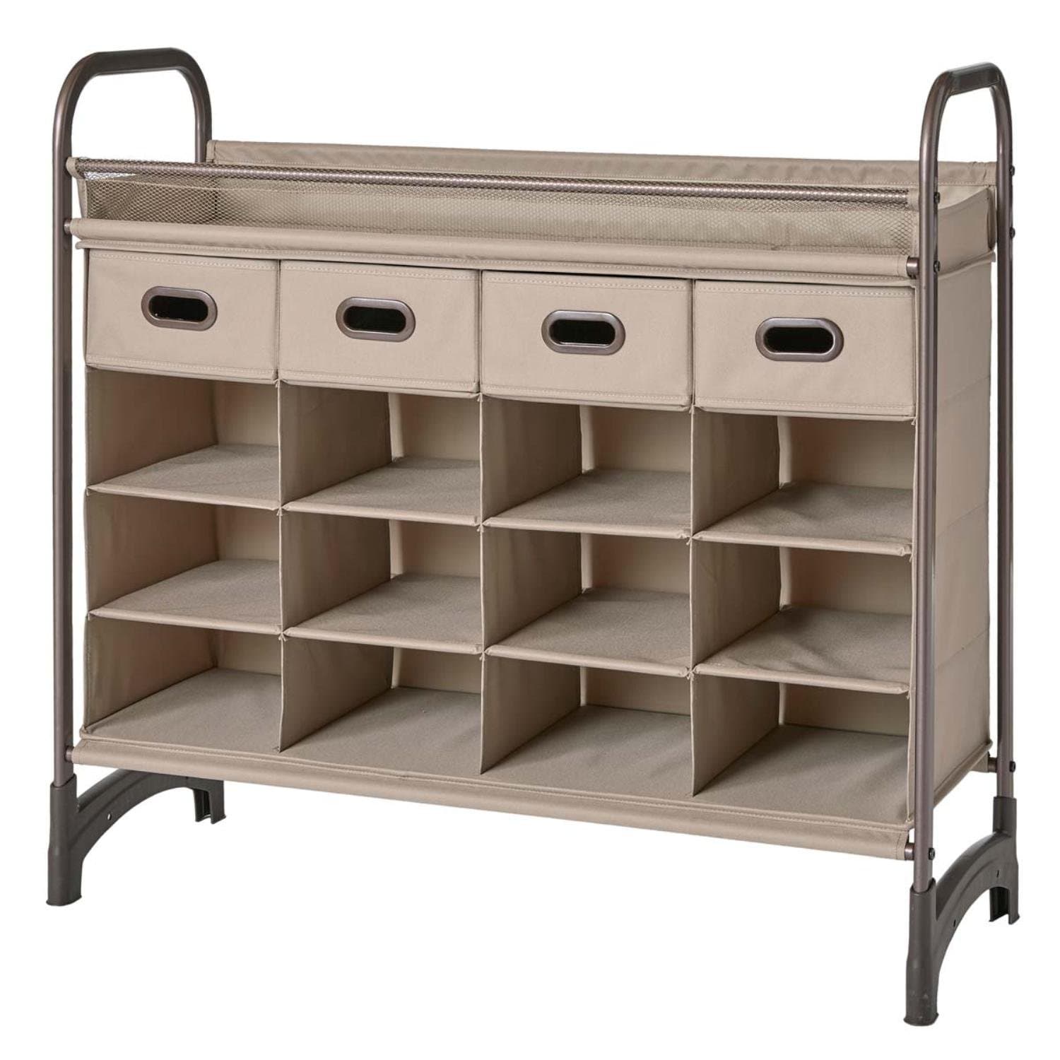 Neatfreak 16 Durable Modern Design Quick and Easy to Assemble Freestanding Shoe Cubby Organiser with 4 Removeable Drawers