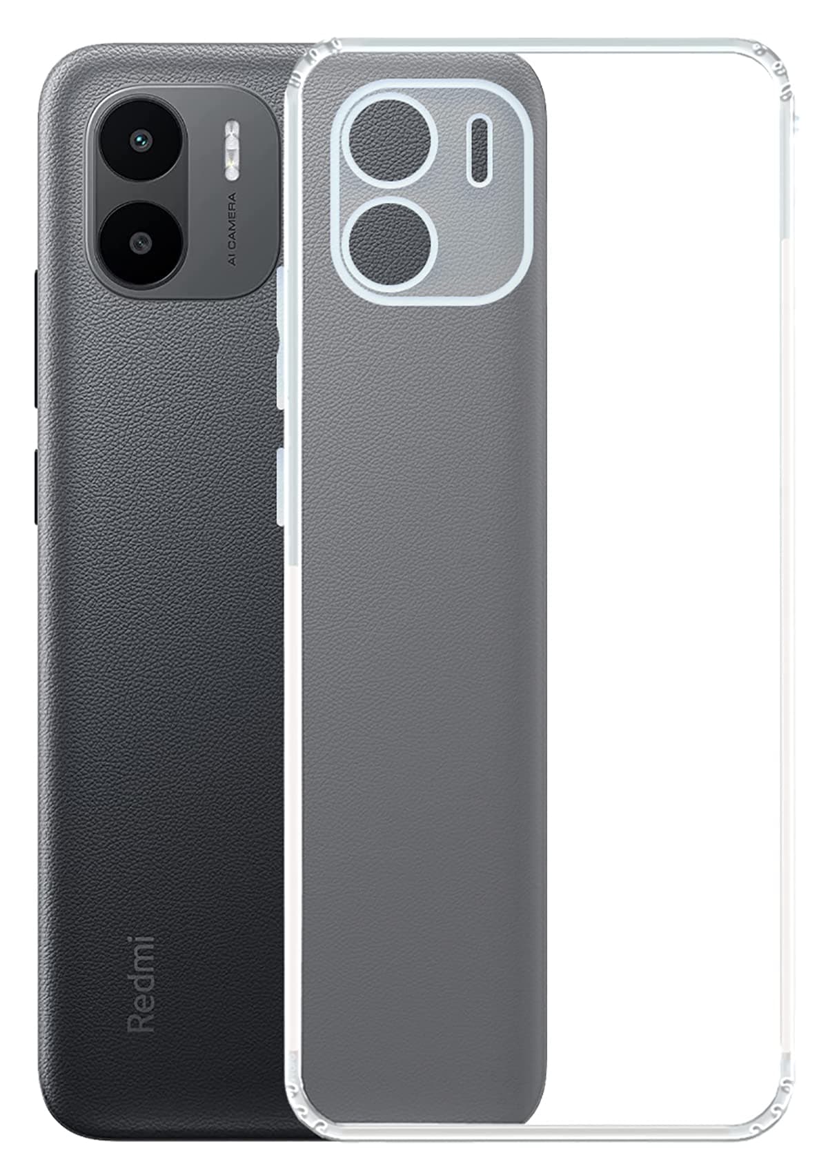 Back Cover for Redmi A1 (Silicone|Transparent|Camera Protection)