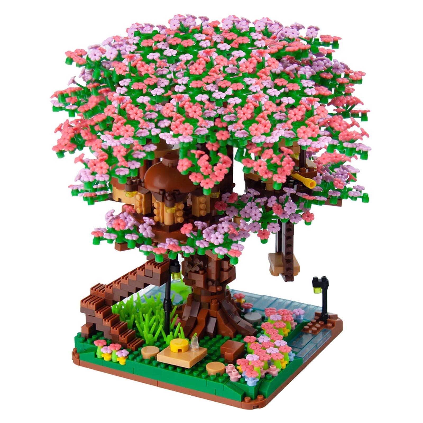 OundarM Bonsai Cherry Blossom Tree Mini Building Blocks Set, Sakura Botanical Collection Construction Set for Adults (2008pcs)