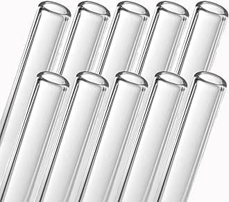 AOMI Glass Blowing Tubes, 10pcs 4inch Long Clear Transparent OD 12mm 9mm ID 1.5mm Wall Thickness Borocilicate Glass Tubes for Cut Art DIY