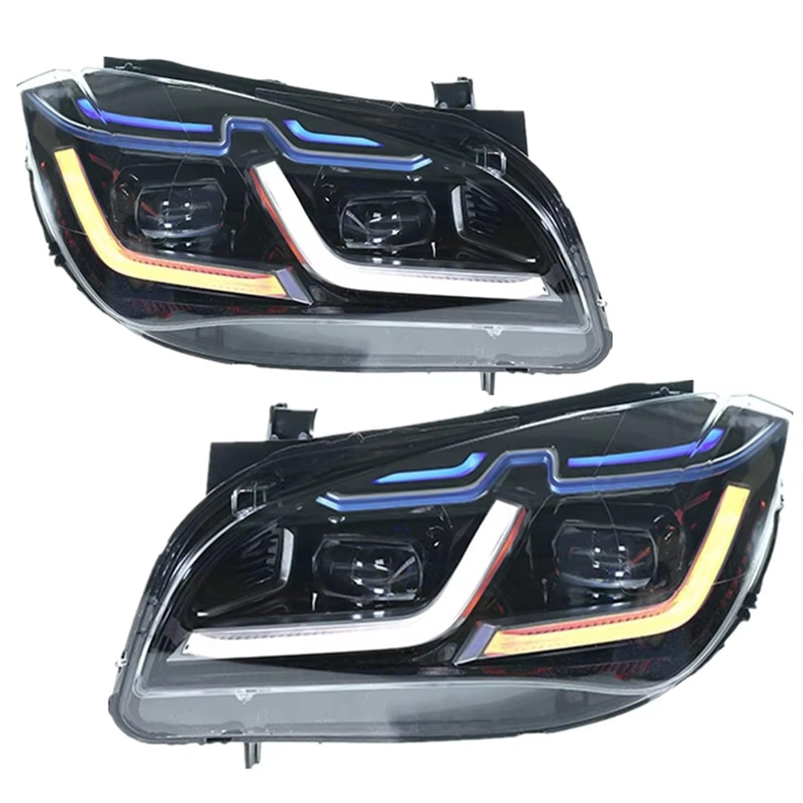 Compatible With BMW For E84 X1 2010 2011 2012 2013 2014 2015 Accessories Car Front DRL Lights Headlamp Assembly Upgrade Headlights(2pcs xenon)