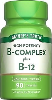 Nature's Truth Vitamin B Complex | Plus B12 | 90 Tablets | Vegetarian, Non-Gmo & Gluten Free | By