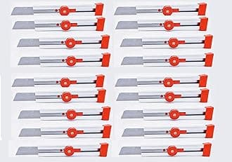 Golu Heavy Duty Unbreakable Aluminum Metal Body Durable Cutter Blade 18 mm for Factory Home Office (Replaceable Blades) (Pack of 18 Blades)