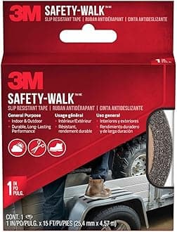 3M™ Safety-Walk™ Slip Resistant Tape 610B-R1X180, General Purpose, Indoor & Outdoor, Black, 25.4 mm x 4.57 m, 1 Roll/Pack