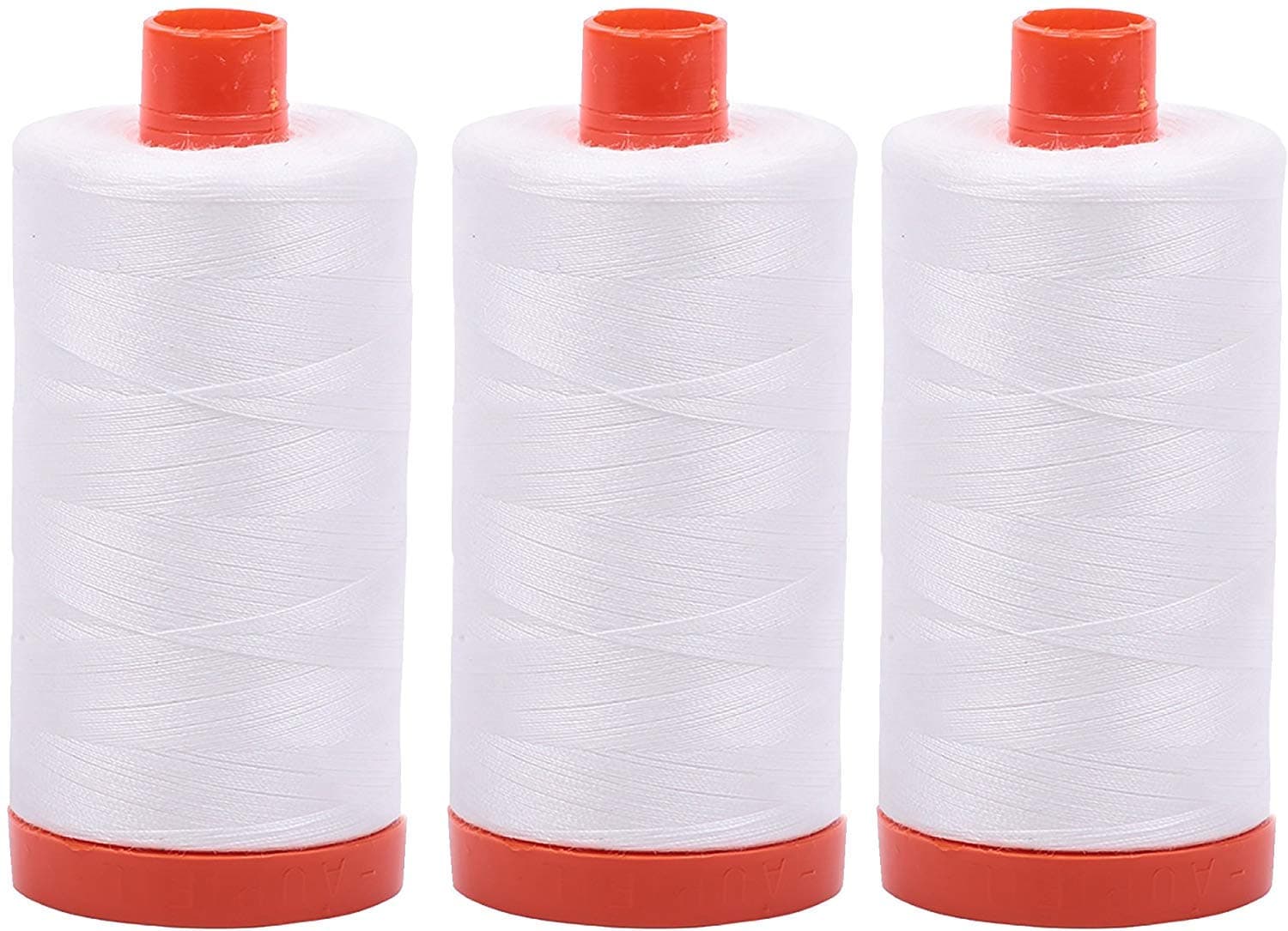 3-PACK - Aurifil 50WT - Natural White, Solid - Mako Cotton Thread - 1422Yds EACH - MK50-2021