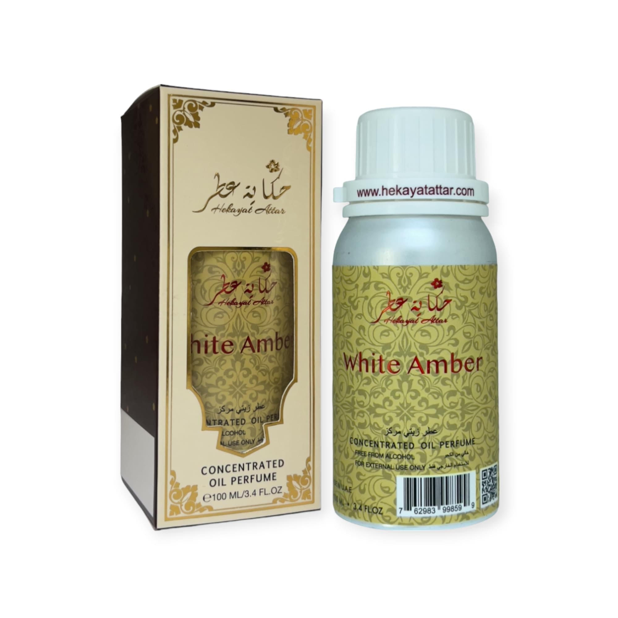 White Amber Essential Oil Perfume, 100 ml