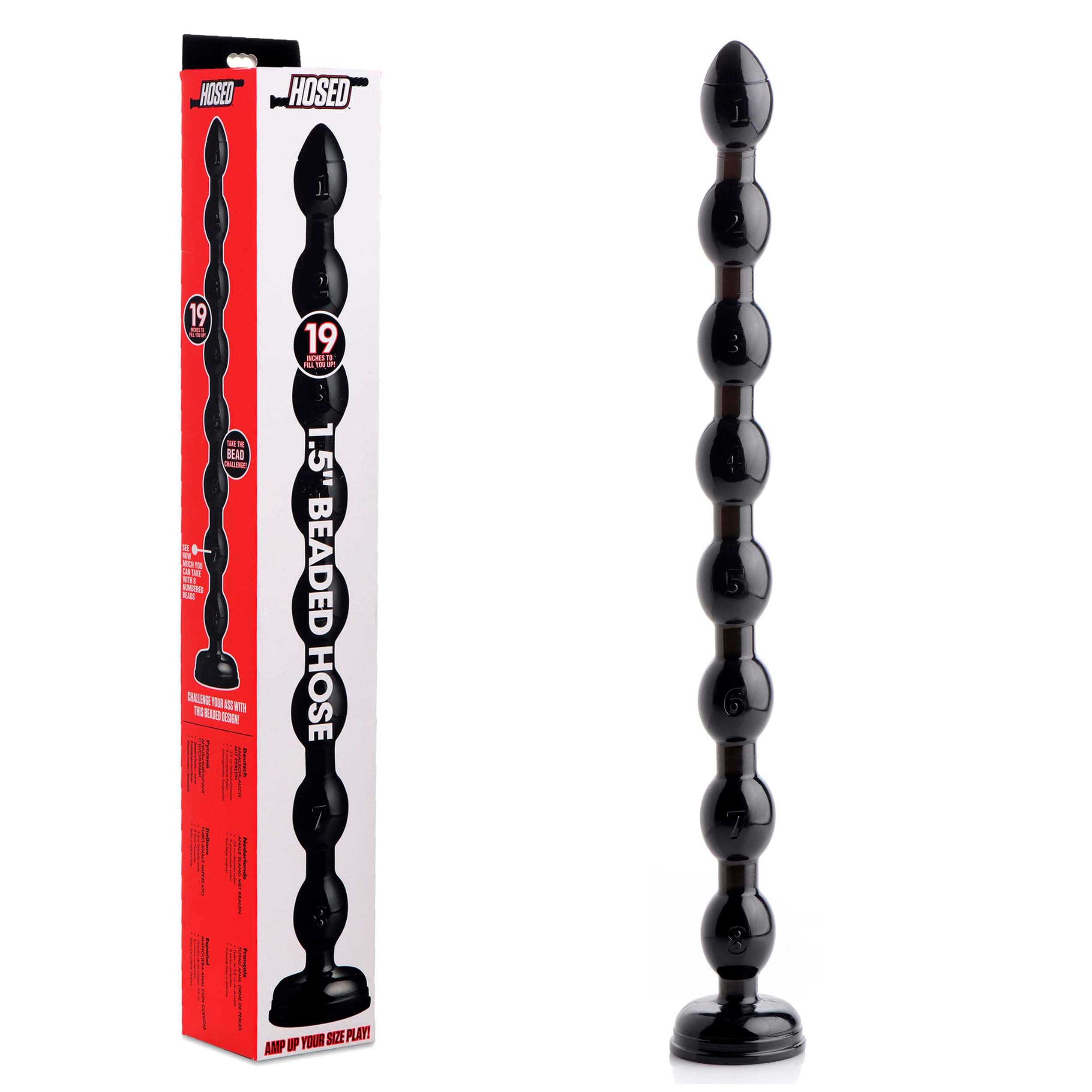 Hosed 19 Inch Beaded Anal Snake