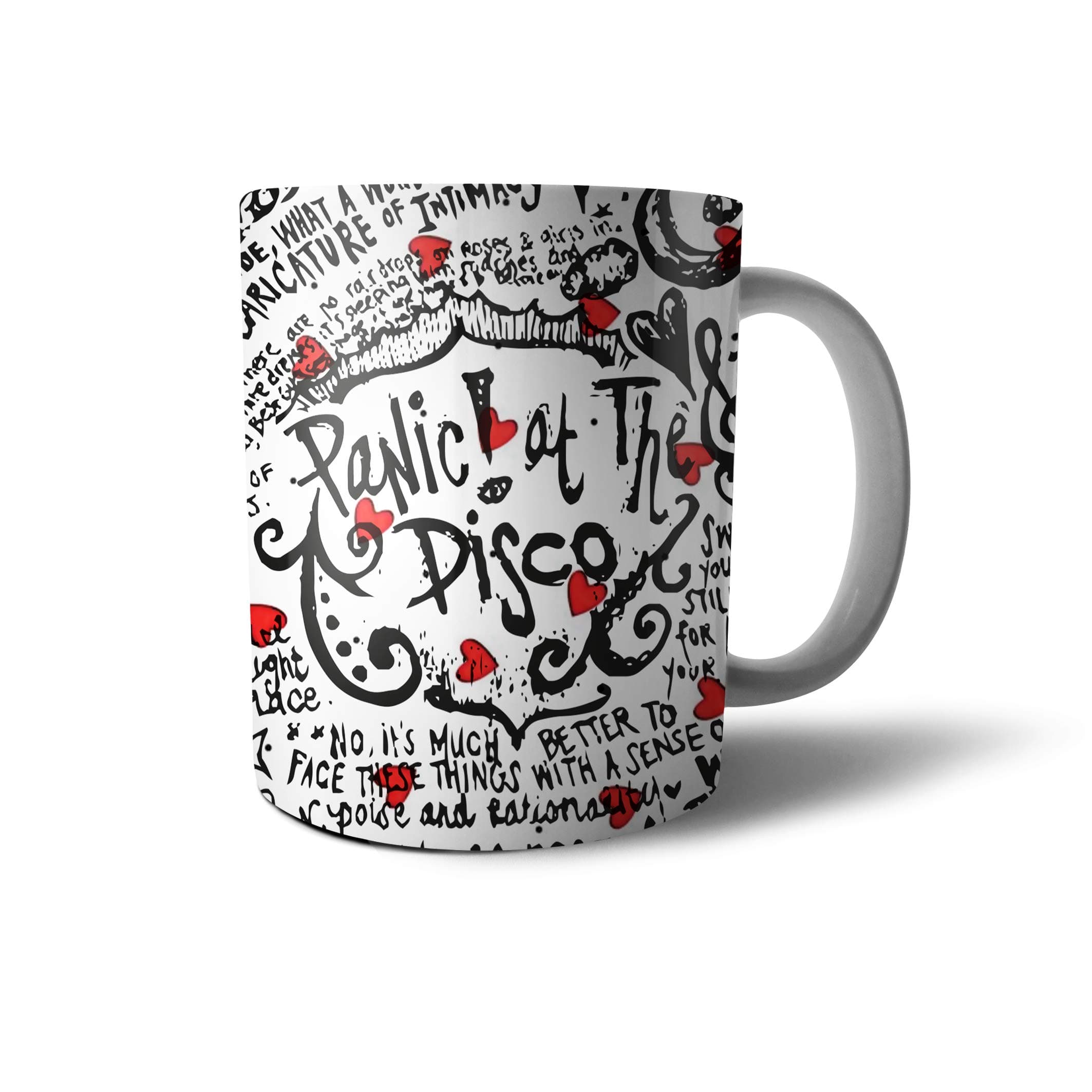 Panic at The Disco Lyrics Collage 10 oz Tea Coffee Mug Cup MugGM01P (10 OZ, Design 4)