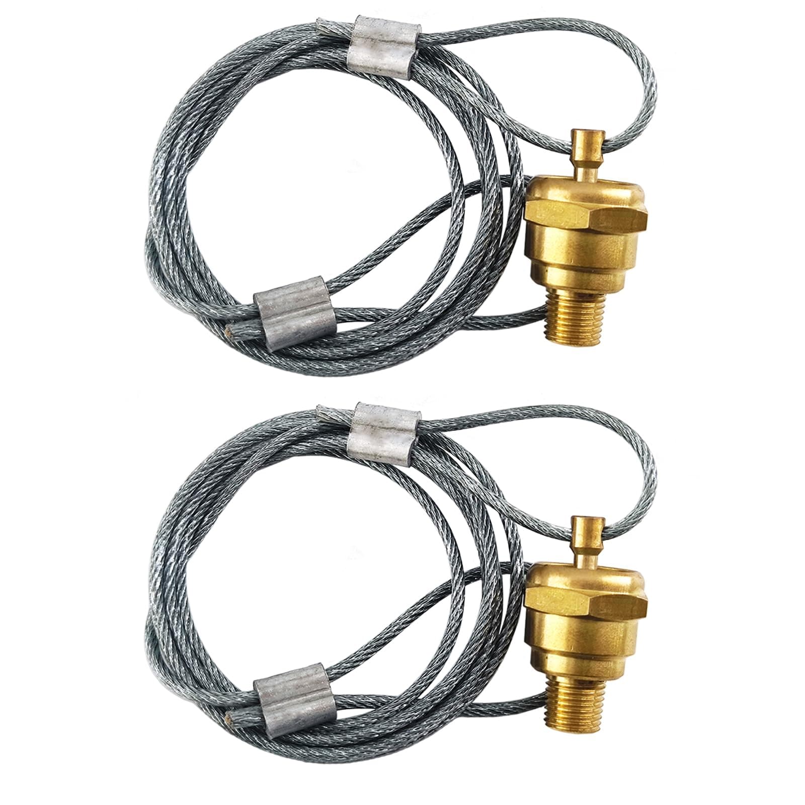 N3613AD Air Tank Compressor Drain Valve Plug Fitting 1/4" NPT with 60" Cable Fit For Semi Truck Trailer, Haldex 12105, 2 Pack