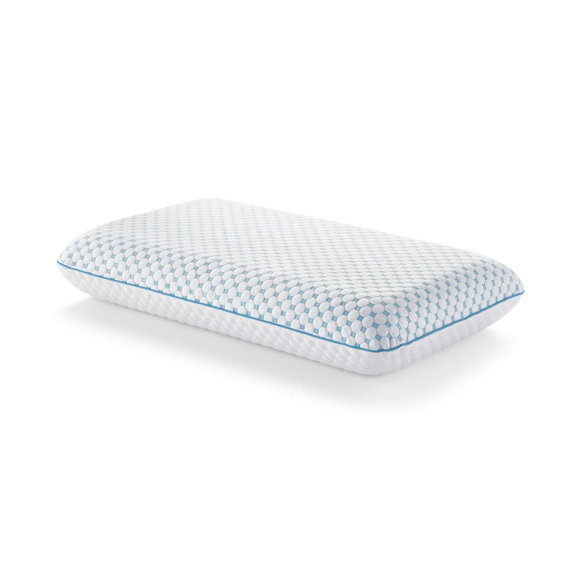 Ventilated Gel Memory Foam Pillow with Reversible Cooling Cover – Two-Sided for All-Season Comfort Washable - Standard White