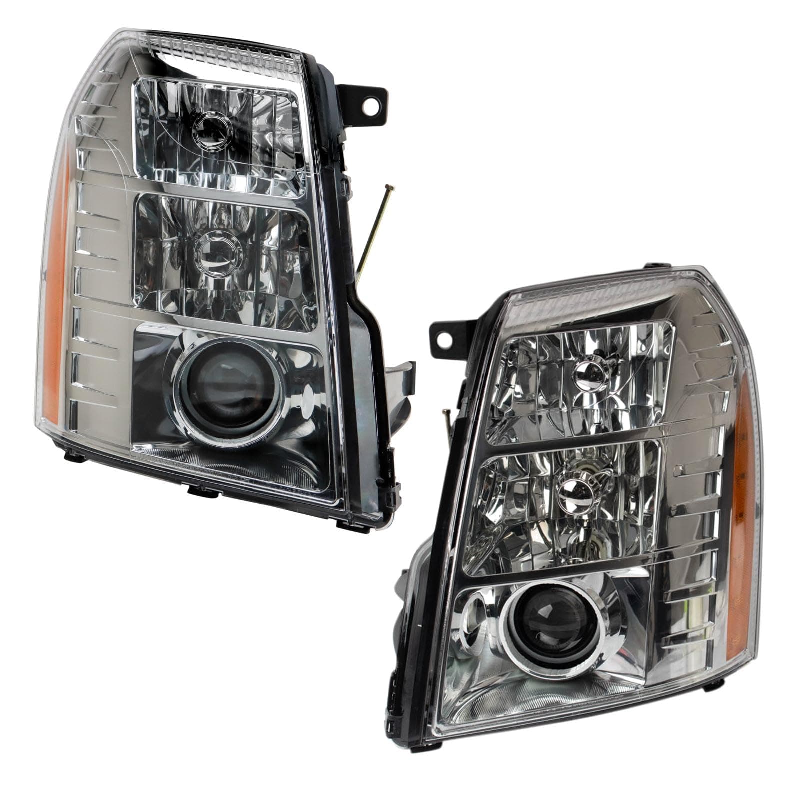 Headlight Assembly Set Headlights Driver & Passenger Side Compatible with 2007-2014 Cadillac Escalade Escalade ESV 2009-2013 Escalade EXT GM2502291 GM2503291