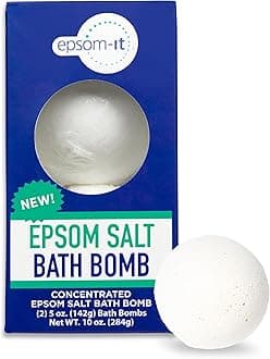 - Epsom-It Epsom Salt Bath Bomb - Magnesium Sulfate Epsom Salts for Soothing and Refreshing soak, Recovery Magnesium Bath Soak for Women & Men, Unscented, 2-Pack