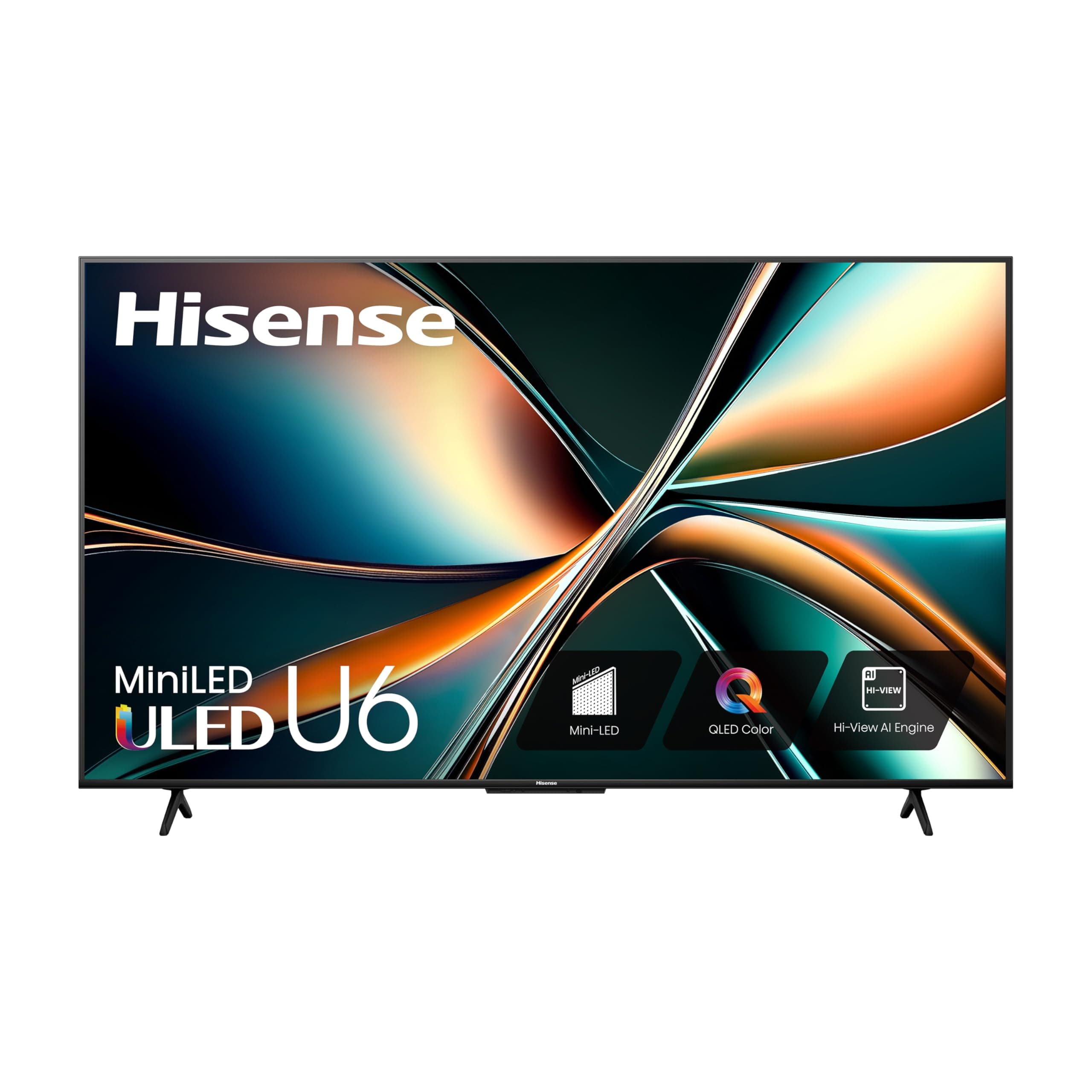 Hisense 65-Inch Class U6 Series Mini-LED ULED 4K UHD Google Smart TV (65U6N) - QLED, Motion Rate 240, HDR 10+, Full Array Local Dimming, Game Mode Plus, Alexa Compatibility