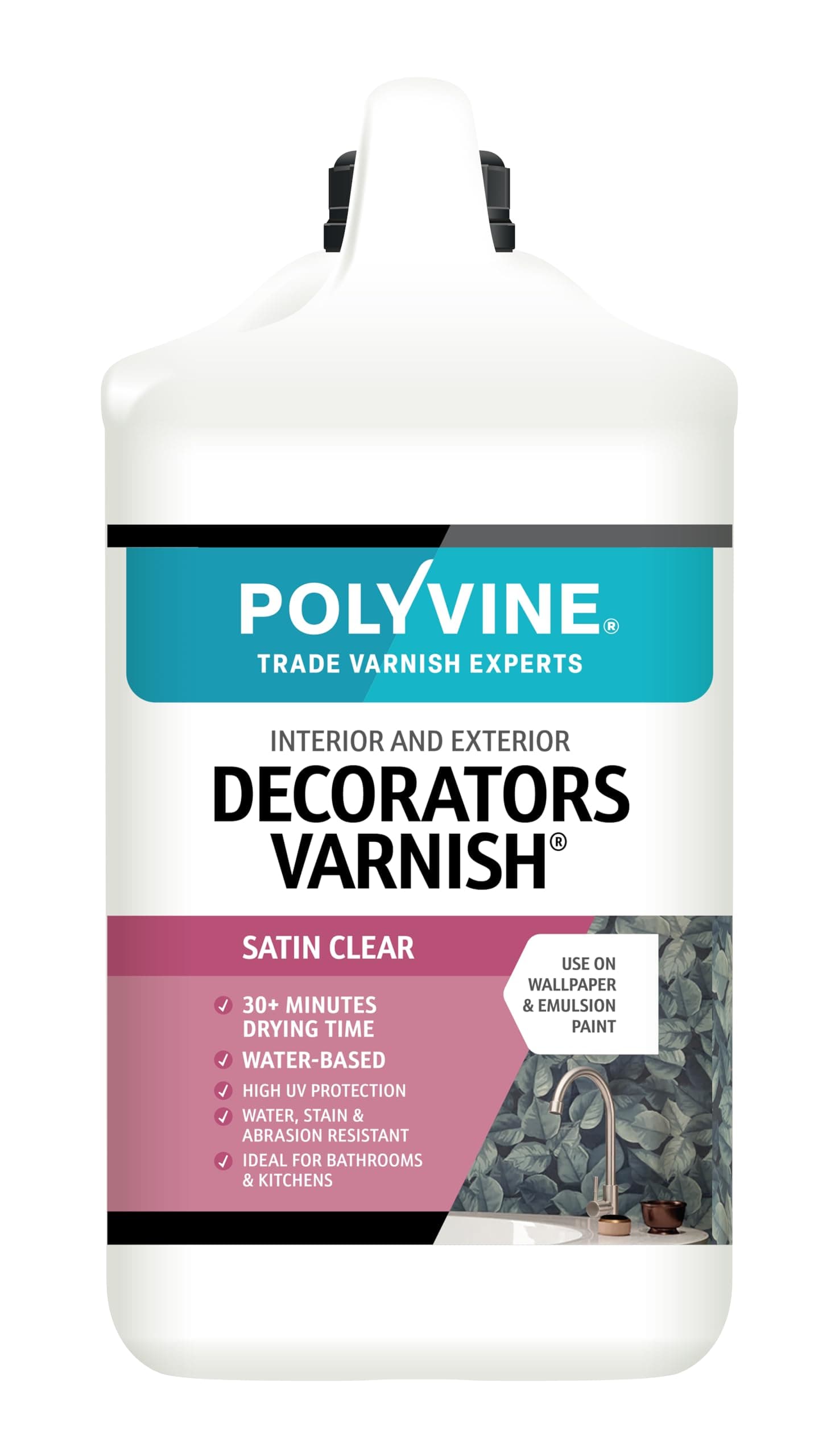 Polyvine Decorators Varnish SATIN 4 LITRE