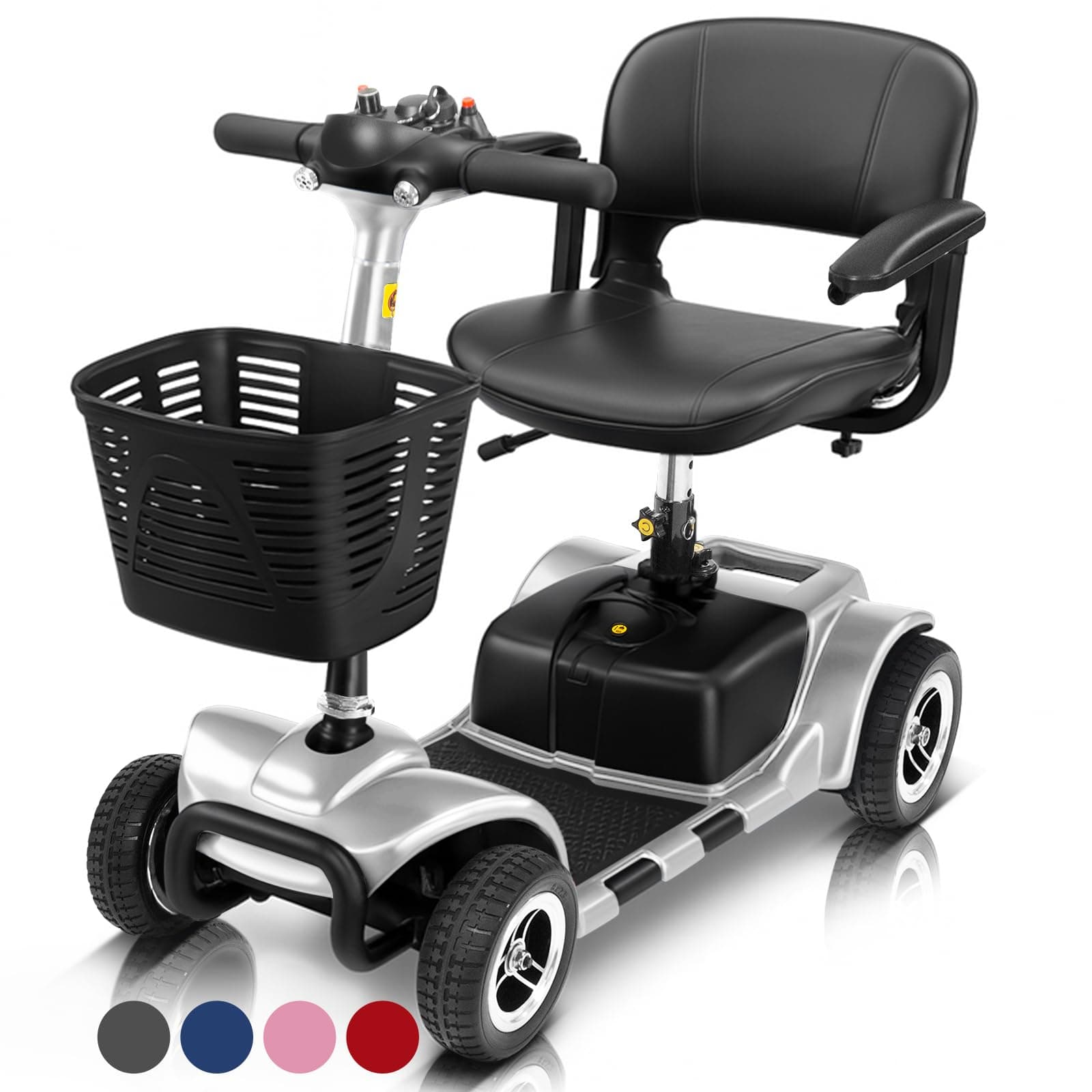 Vive 4 Wheel Mobility Scooter One Size Silver