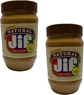 J'if Natural Peanut Butter Spread, 90% Peanuts, 40 Ounces, 2 Pack