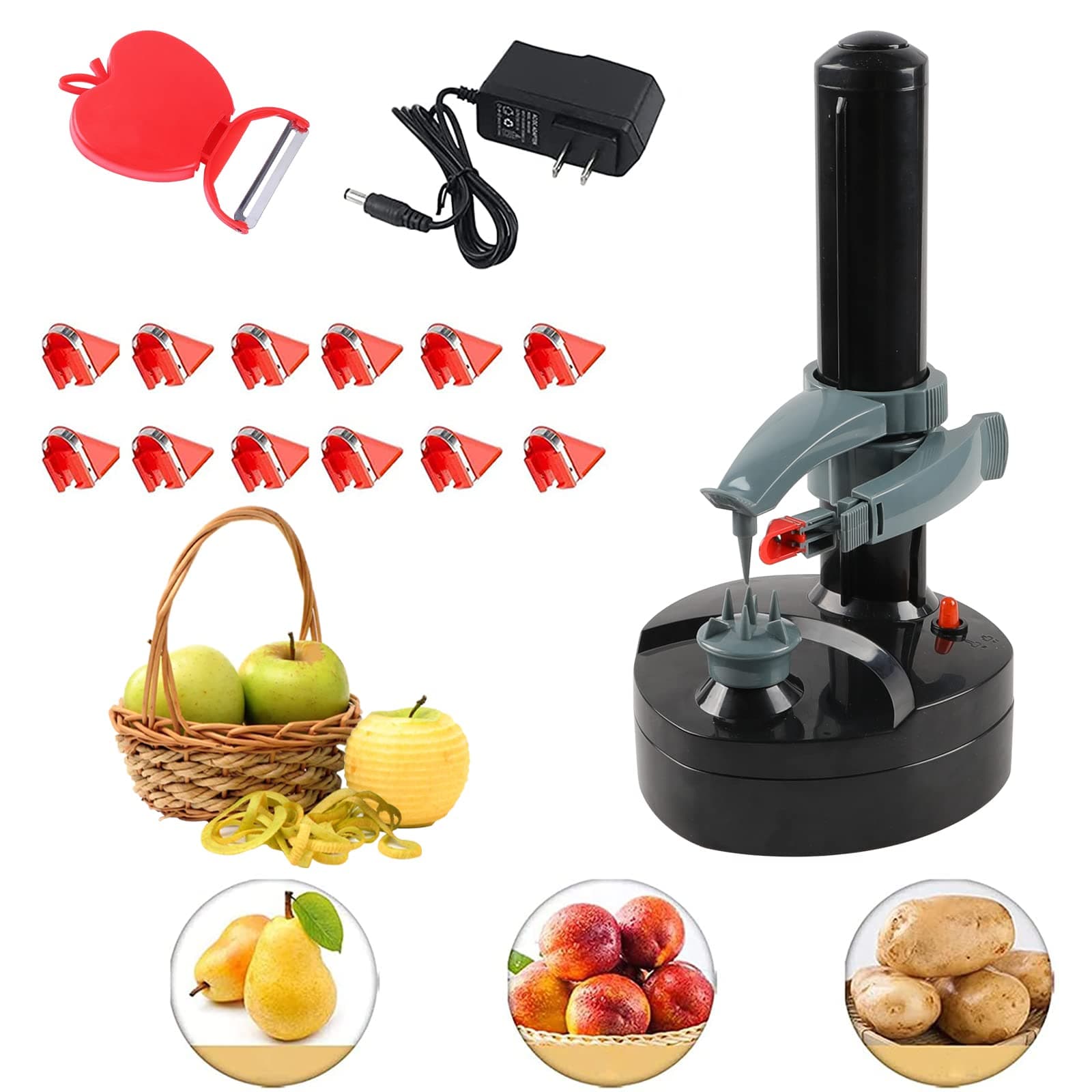 Electric Potato Peeler - Kitchen Automatic Rotating Peeling Tool for Fruit & Vegetable