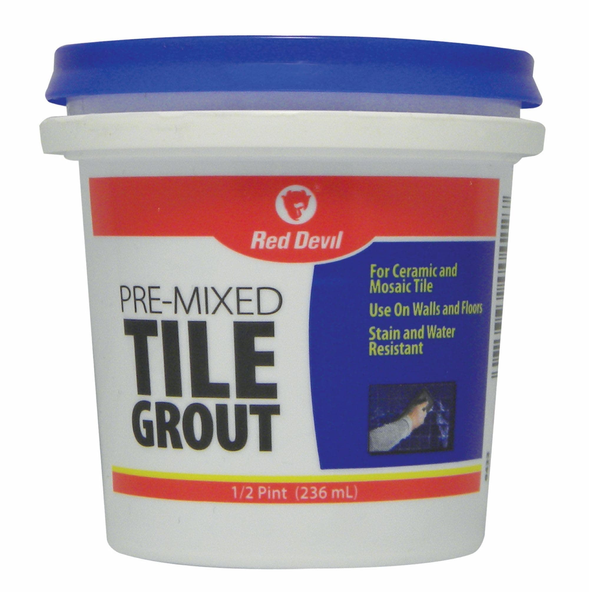 0422 Pre-Mixed Tile Grout, 1/2 Pint, White