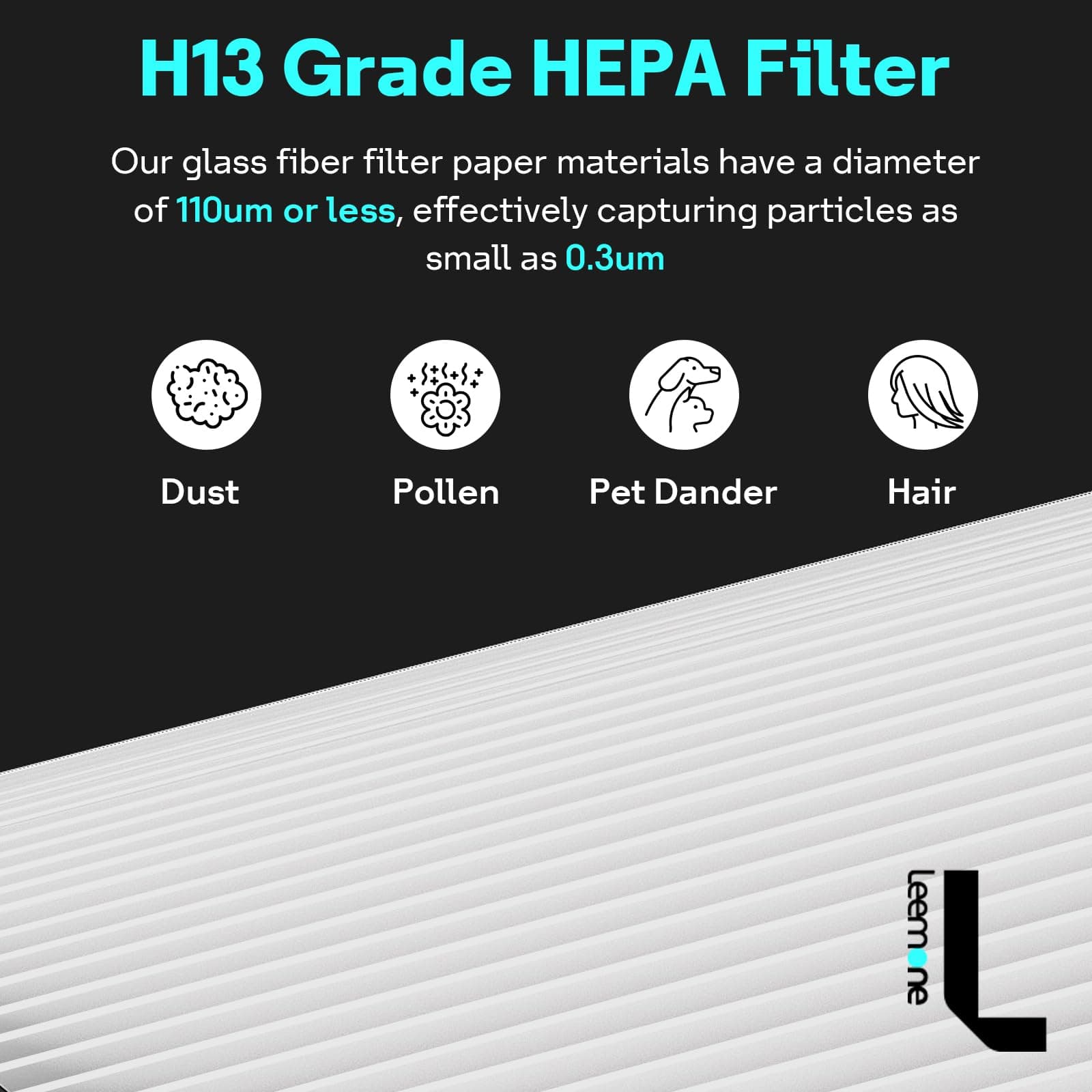 Leemone 2-IN-1 True HEPA+Carbon Filter Replacement for Dyson PH01 HP06 TP06 HP07 TP07 HP09 TP09 TP10 HP10 Air Puri-fier 360° Combi Glass Pure Cool Hot Humidify Fan, 1 Pack