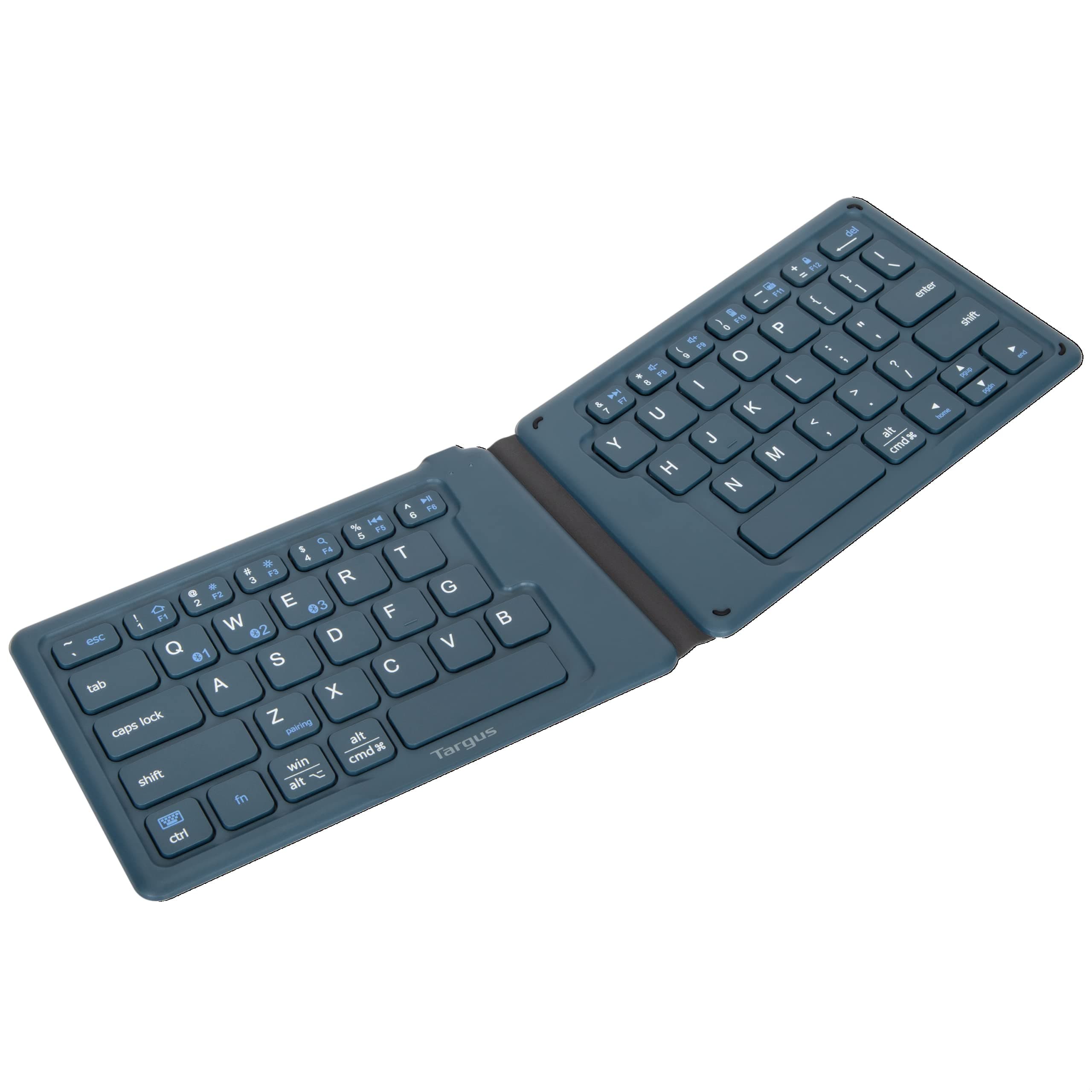 Targus Ergonomic Foldable Bluetooth Keyboard – Pocket-Sized, Split Ergonomic Design, Multi-Device Wireless Keyboard with DefenseGuard Protection - PKF00302US