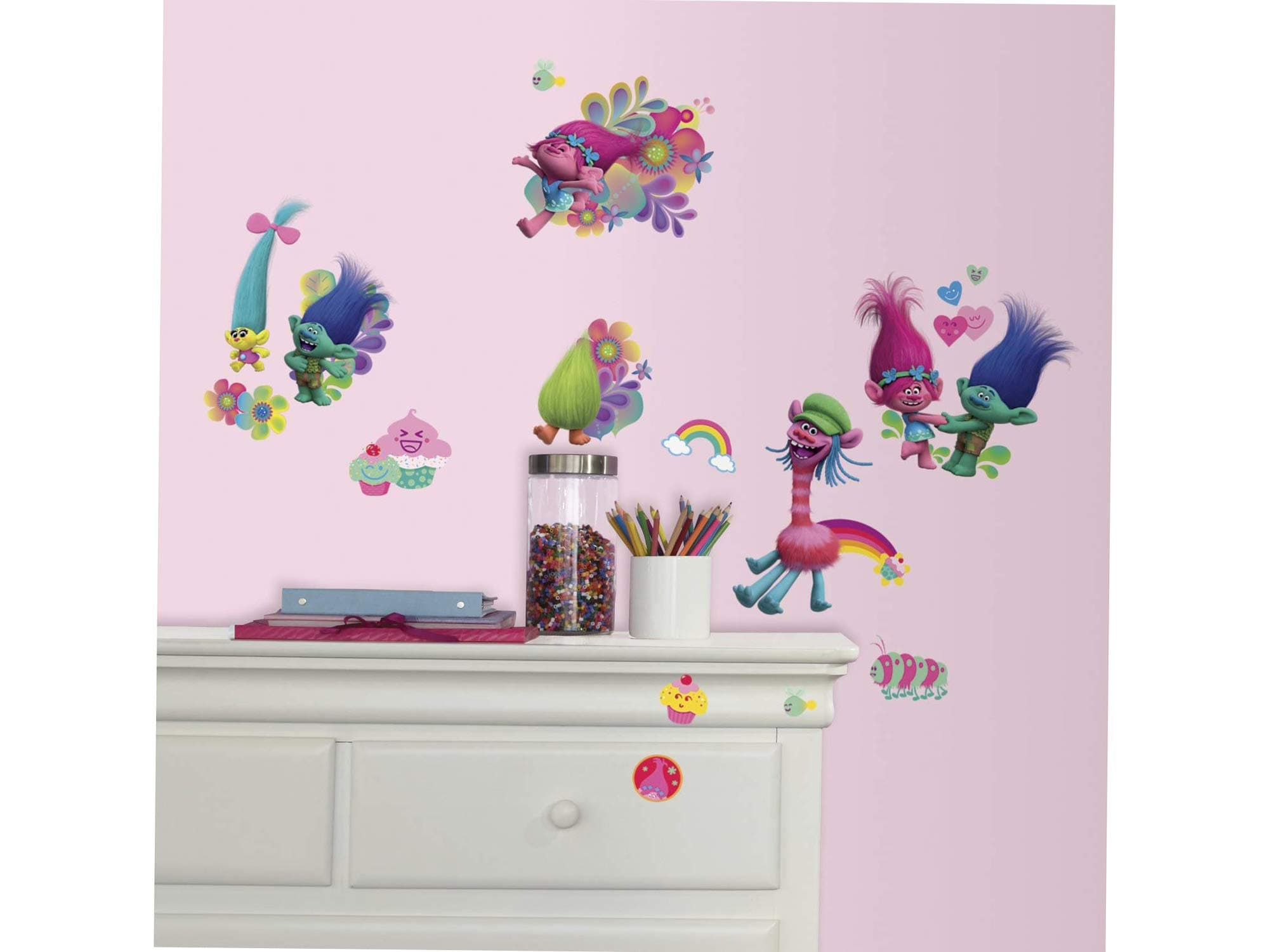 Trolls Peel And Stick Wall Decals,Multicolor