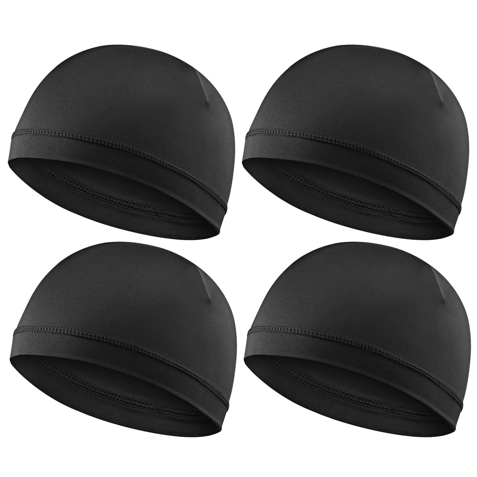4Pcs Wave Cap for Men Silky Durags Elastic Band Wave Caps for 360 540 720 Waves Soft Breathable Satin Durag Unisex Adults Kids Skullies Beanies Hats Shower Cap