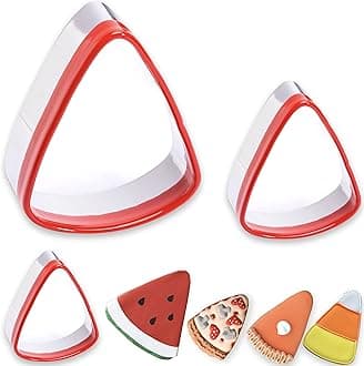 3-Piece Candy Corn Cookie Cutters, Thanksgiving Cookie Cutters, Biscuit Cutters, Coated with Soft PVC for Protection