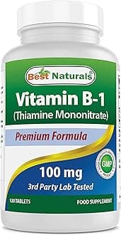 Best Naturals Vitamin B1 as Thiamine Mononitrate 100 mg 120 Tablets (120 Count (Pack of 1))