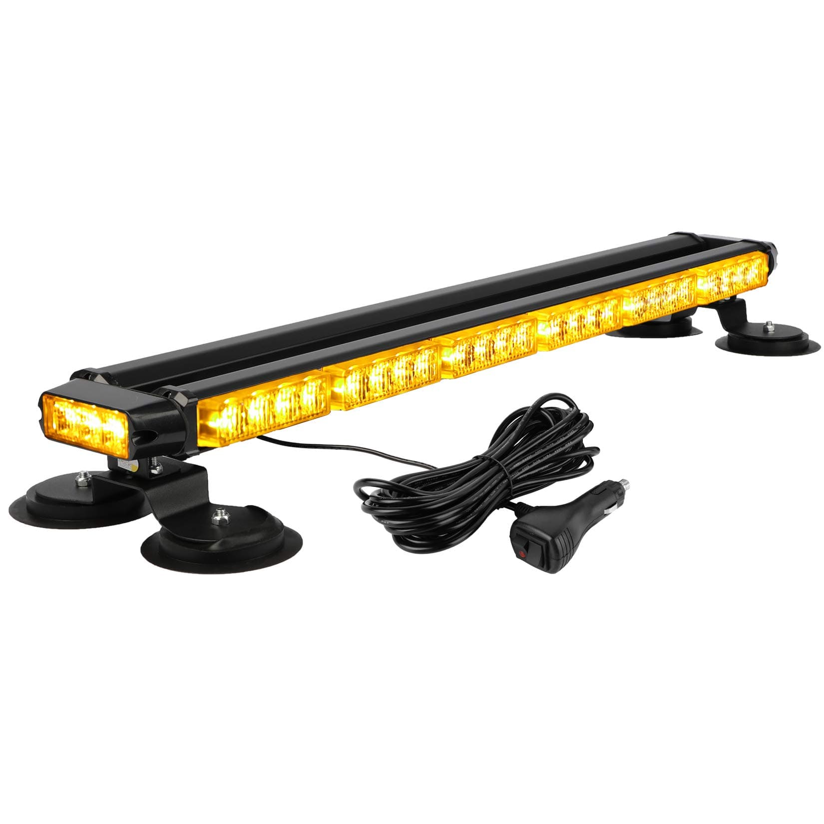 ASPL 29.5" 54 LED Strobe Light Bar Double Side Flashing High Intensity Emergency Warning Flash Strobe Light with Magnetic Base for Safety Construction Vehicles Tow Trucks Pickup (Amber)