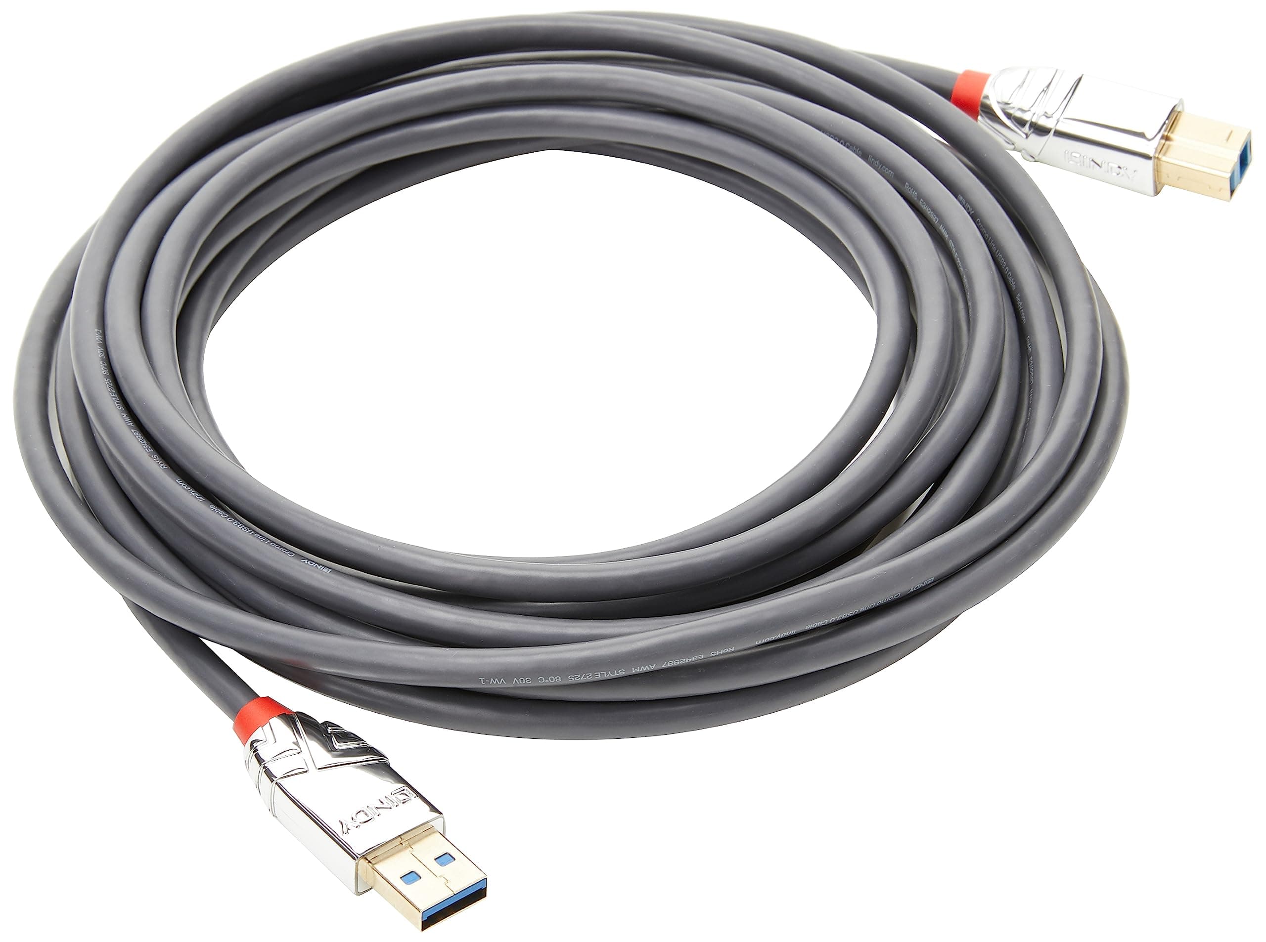 5m USB B 3.0 Cable, USB-A Male to USB-B 3.0 Male Type B, Monitor, for External Hard Drive, Scanner, Printer, Cromo Line