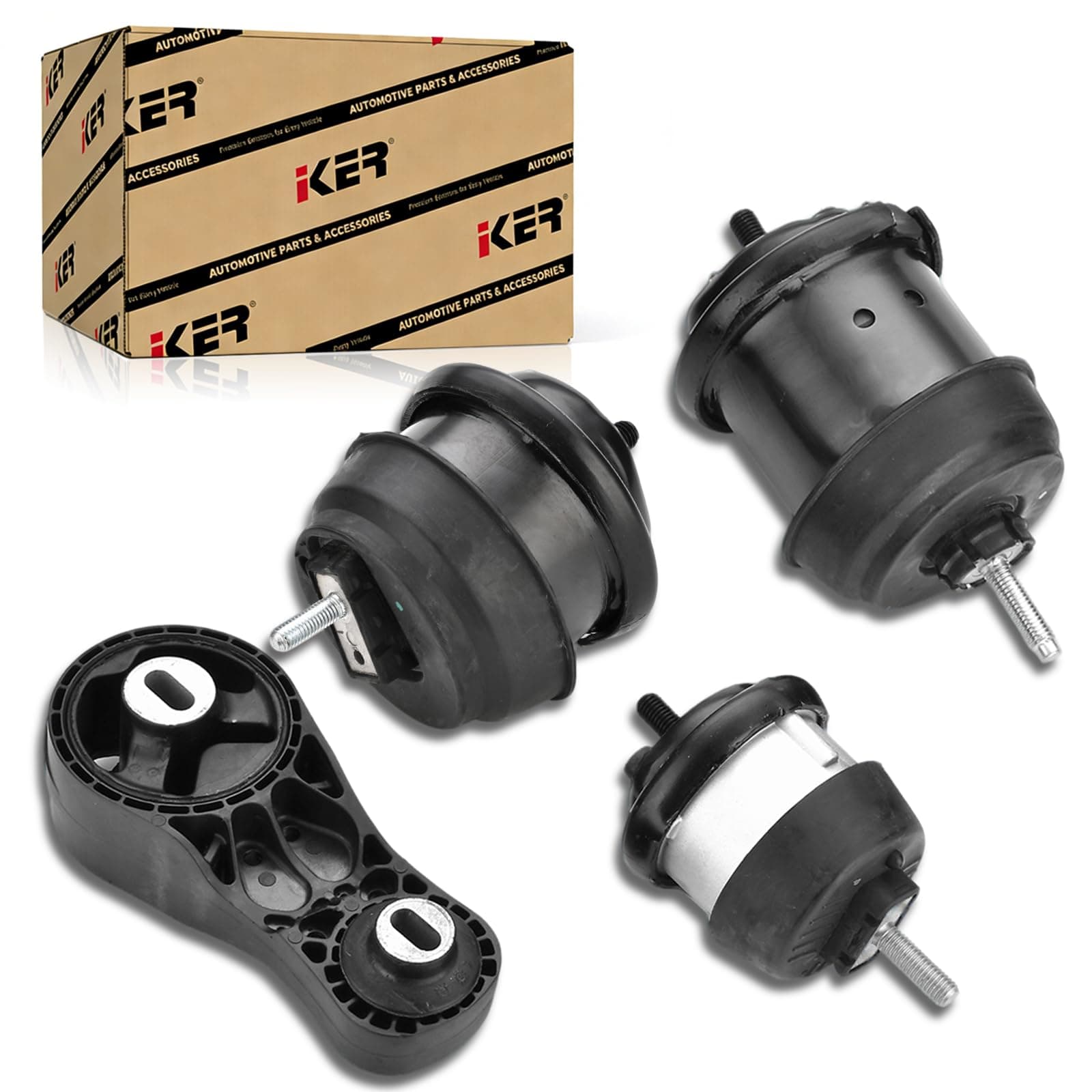 4PCS Engine Motor Transmission Mount Kit Compatible with GMC Acadia/Saturn Outlook 3.6L 2009-2016 Buick Enclave Chevrolet Traverse 3.6L 2009-2017 Auto Transmission Motor Mount Replace A5444 A5458HY