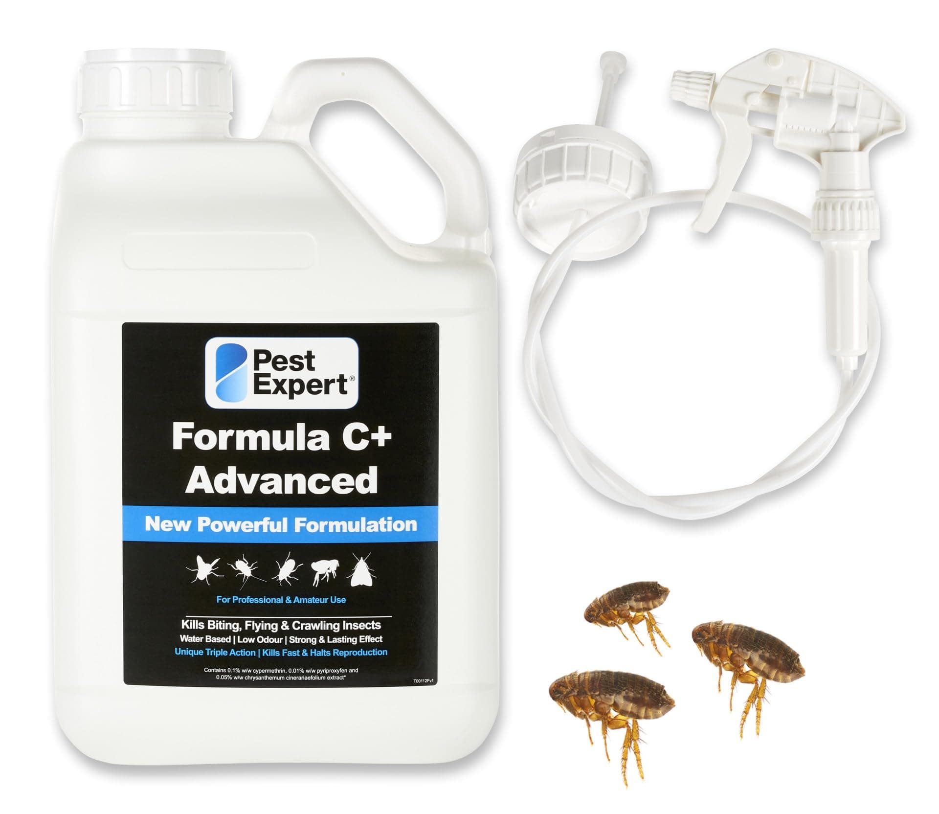 Pest Expert Formula C+ Flea Killer Spray For The Home (5L) Fast Acting Maximum Strength free Trigger Sprayer