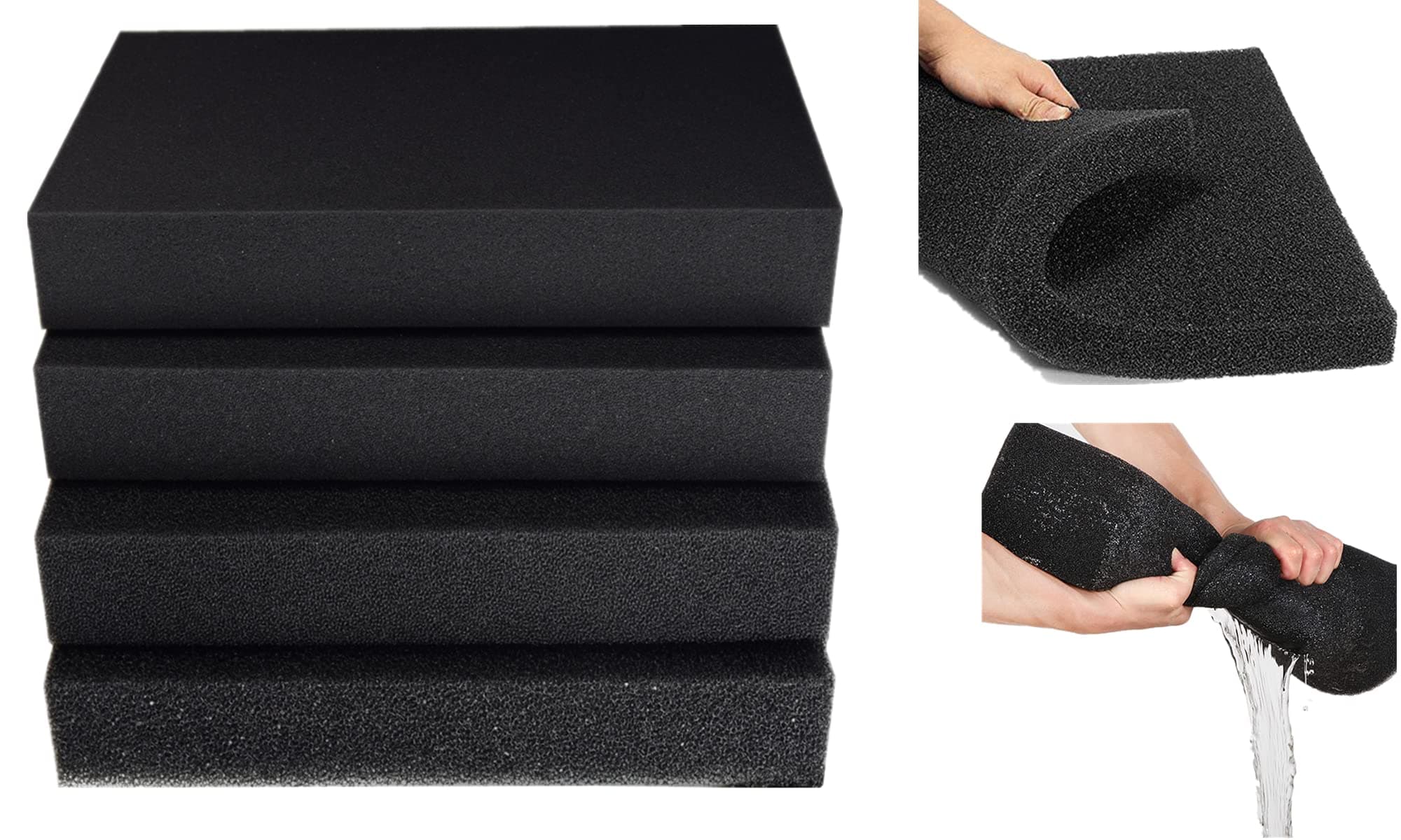 Filter Foam Sponges,Filter Media Pad,Filter Sponge, Cut-to-Size Foam for Aquarium Fish Tank 19.6"x19.6"x1.57"(35PPI*1Pc)
