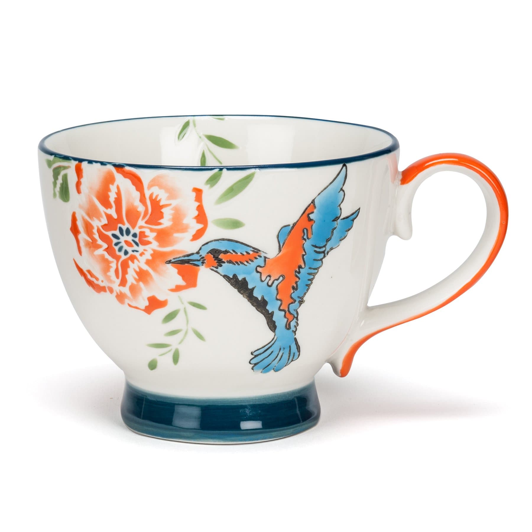 Abbott Collection Stoneware Hummingbird Cup w/ Handle