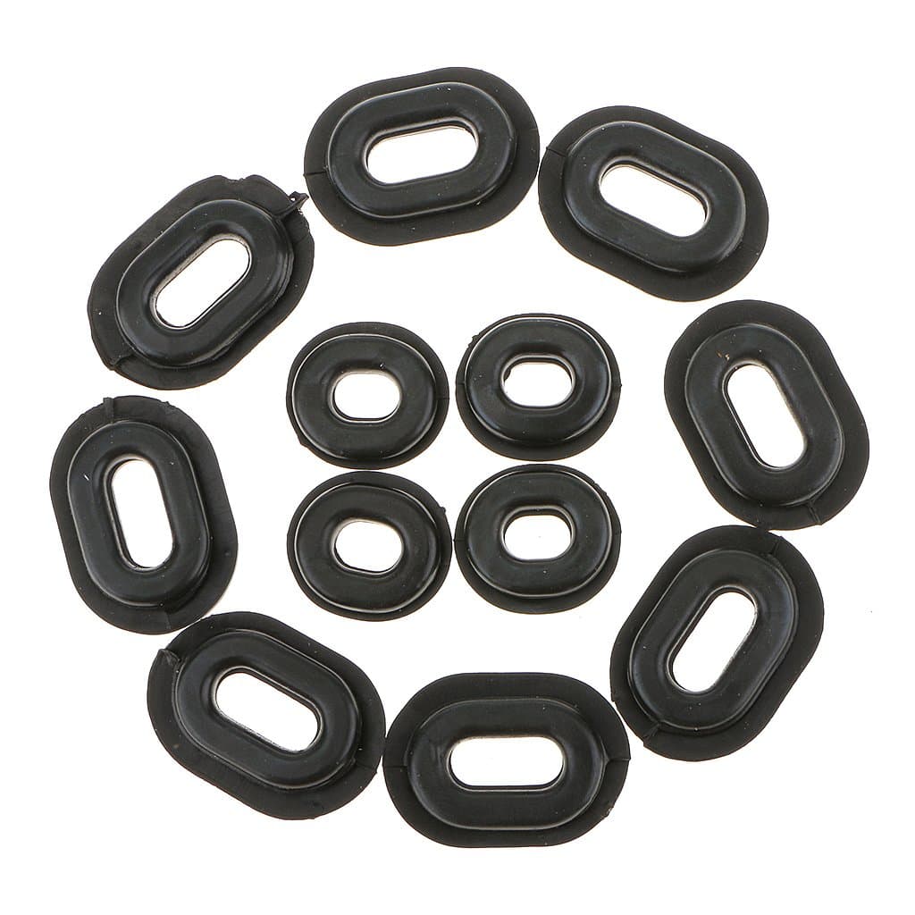 MonkeyJack12pcs Rubber Grommet Single Side Panel Fairing Washer for Honda Motorcycle