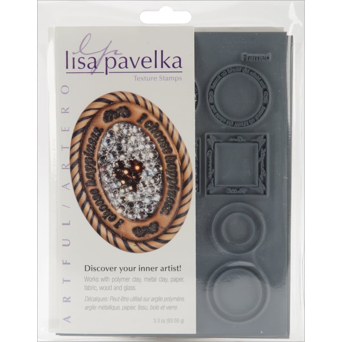 Lisa Pavelka Texture Stamp Set 4.25x5.5 2/Pkg-Artful - Framed & Bloomin'