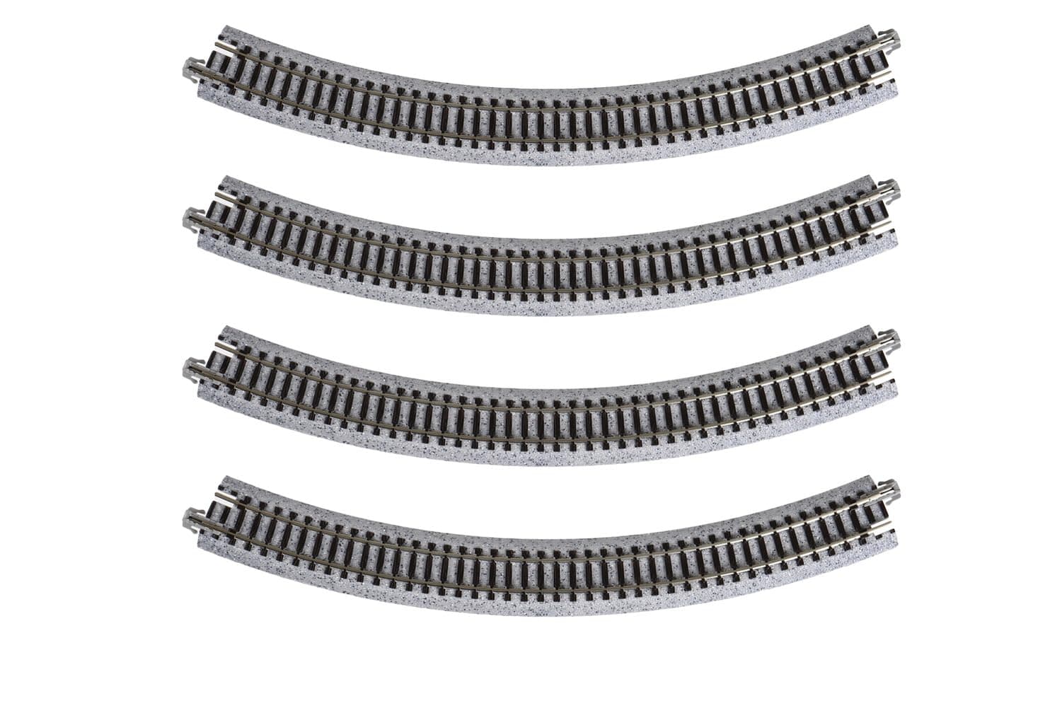 USA Model Train Products Unitrack, 282mm (11") Radius 45-Degree Curve Track (4-Piece)