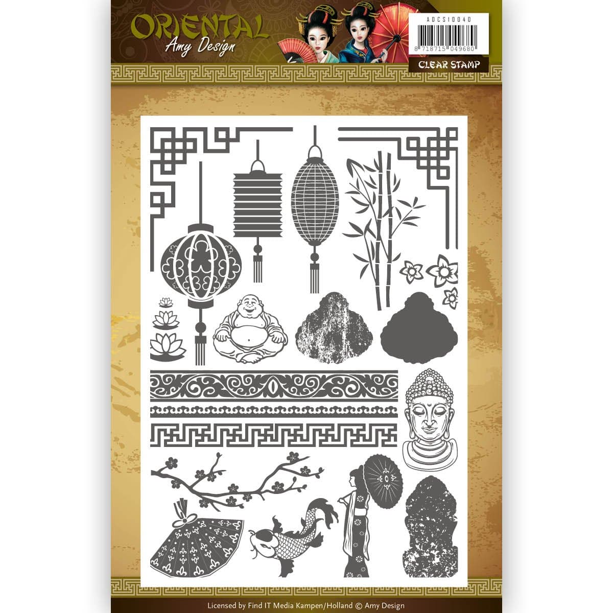 Amy design Oriental chinese clear stamp set ADCS10040