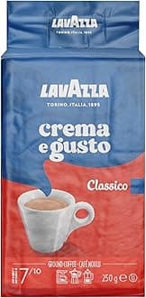 Lavazza Crema e Gusto Ground Coffee Blend, Espresso Dark Roast, 8.8 Ounce (Pack of 4)