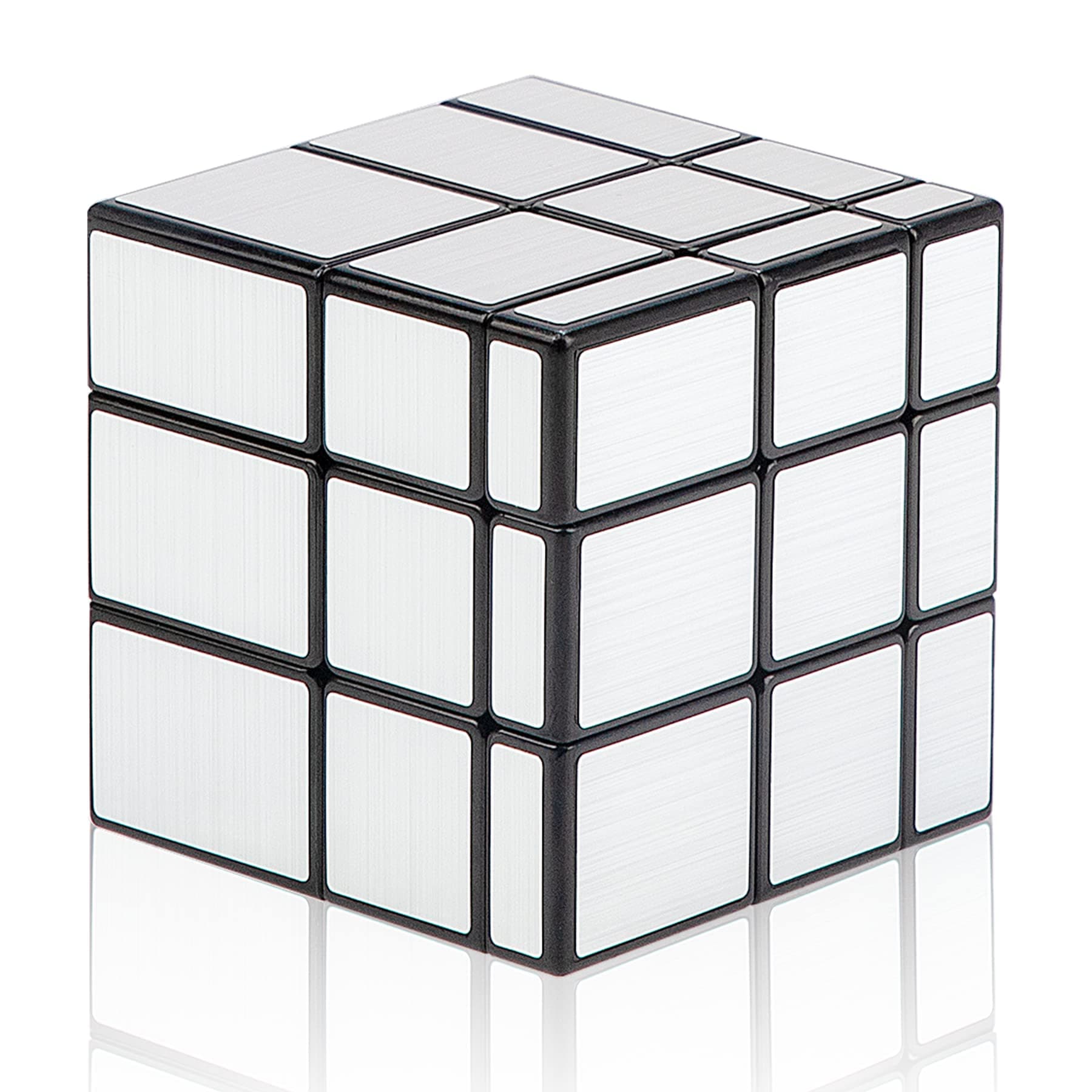 Cooja Mirror Cube Puzzle 3x3 Mirror Blocks Silver Smooth Cube 3D Puzzles for Kids Magic Cube Toy Brain Games Easy Turn Training Cubes for Boys Girls Adults