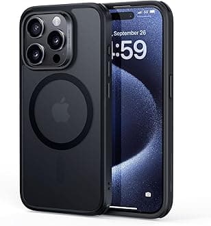 for iPhone 15 Pro Case, Compatible with MagSafe, Military-Grade Protection, Yellowing Resistant, Scratch-Resistant Back, Magnetic Phone Case for iPhone 15 Pro, Classic Series, Frosted Black