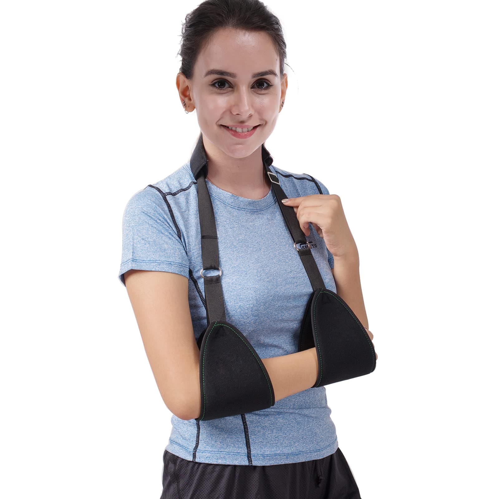 Triangle Dislocated Arm Sling Shoulder Immobilizer Rotator Cuff Wrist Elbow Forearm Support Brace Strap with Soft Comfortable Padded Lightweight Simple for Broken & Fractured Arm